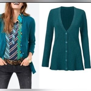 Cabi Deco M CARDIGAN 3712 Teal EUC